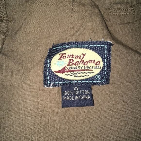 Tommy Bahama Cargo Pants 33 Brown Cotton Button Zip Pockets - Picture 8 of 8